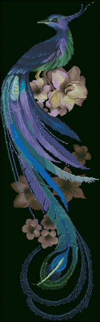 Вышивка крестом Жар-птица синяя