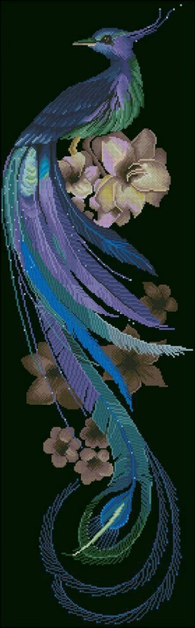 Вышивка крестом Жар-птица синяя