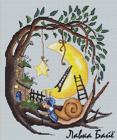 Вышивка крестом Волшебный лес.Вечер