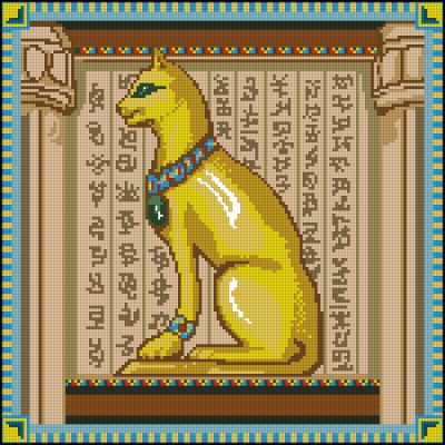 Вышивка крестом Египетская кошка