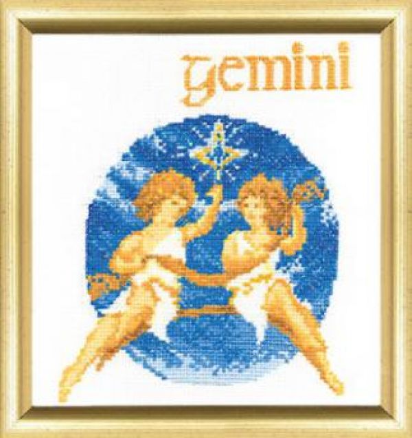 схема вышивки крестом знаки зодиака - близнецы