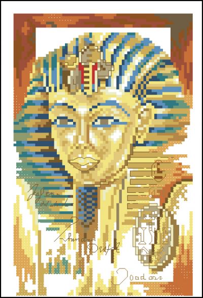 Вышивка крестом КорольТутанхамон