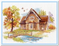Вышивка крестом Сентябрьский домик