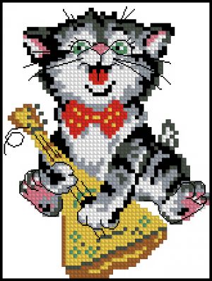 Вышивка крестом Котенка - Соло