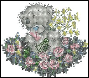 Вышивка крестом В цветах