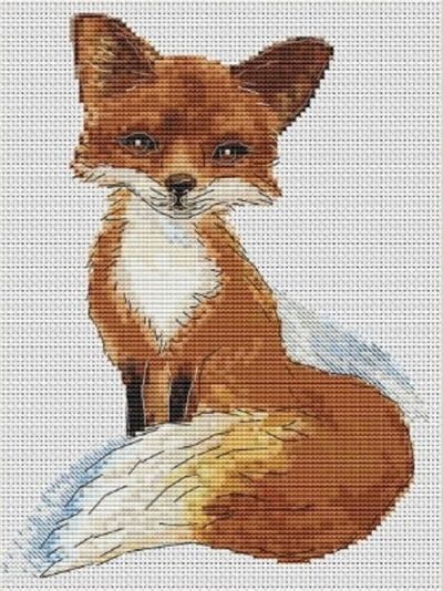 Вышивка крестом Рыжая лисичка